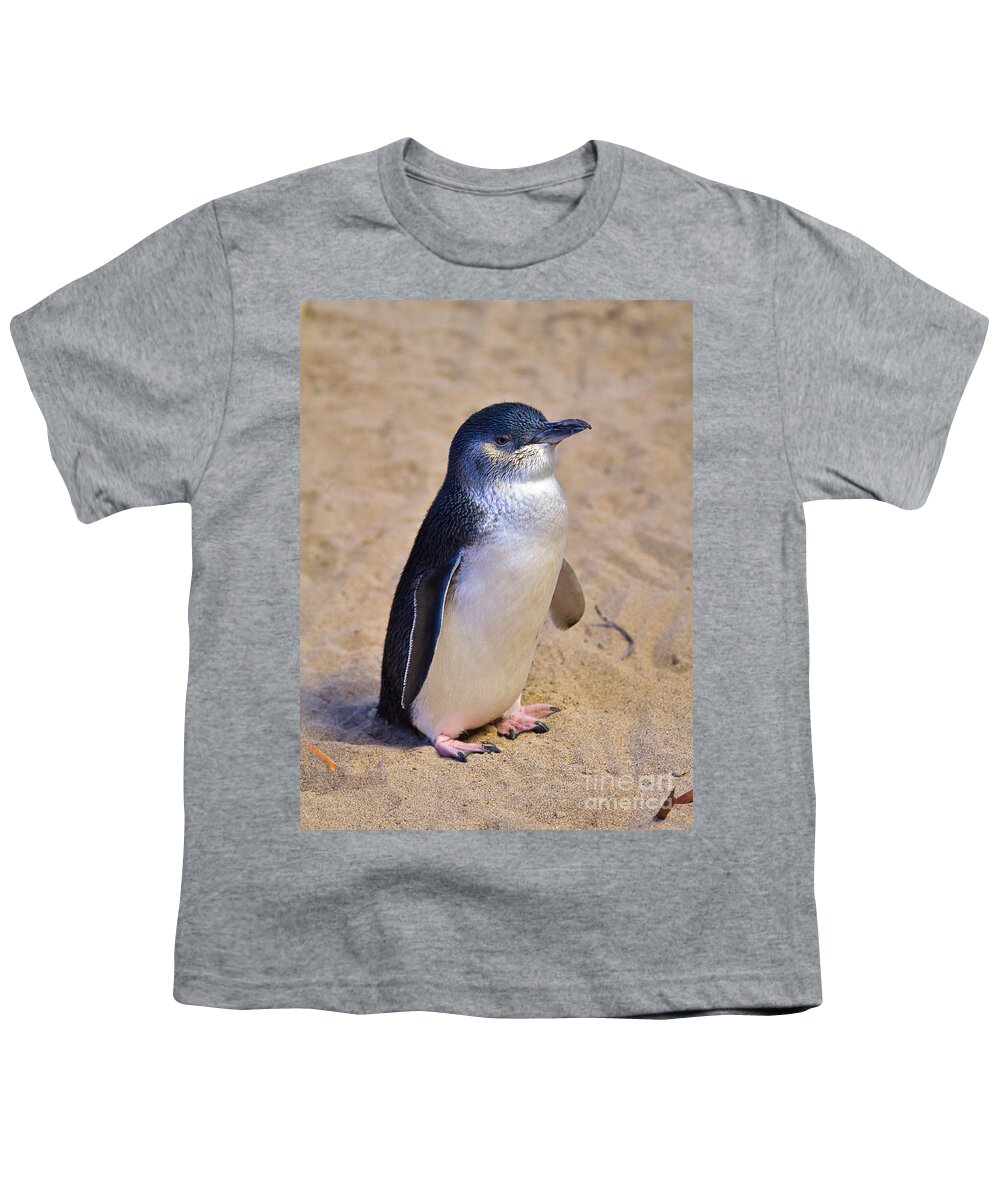 Nature Youth T-Shirt featuring the photograph Little Penguin by Louise Heusinkveld