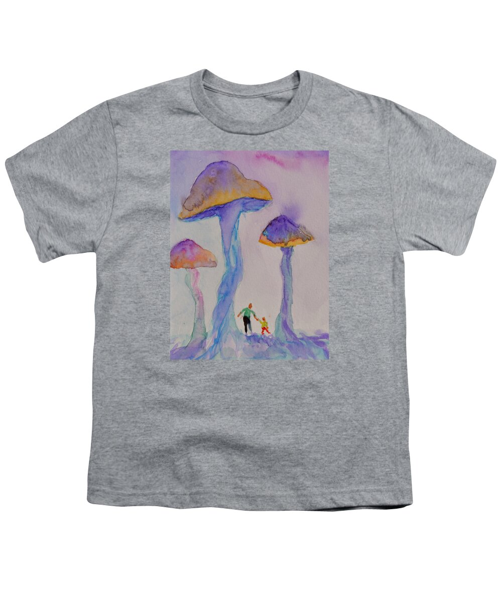 Beverley Harper Tinsley Youth T-Shirt featuring the painting Little People by Beverley Harper Tinsley