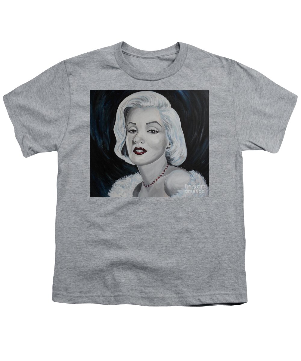 Marilyn Monroe Youth T-Shirt featuring the painting Marilyn Monroe by Julie Brugh Riffey
