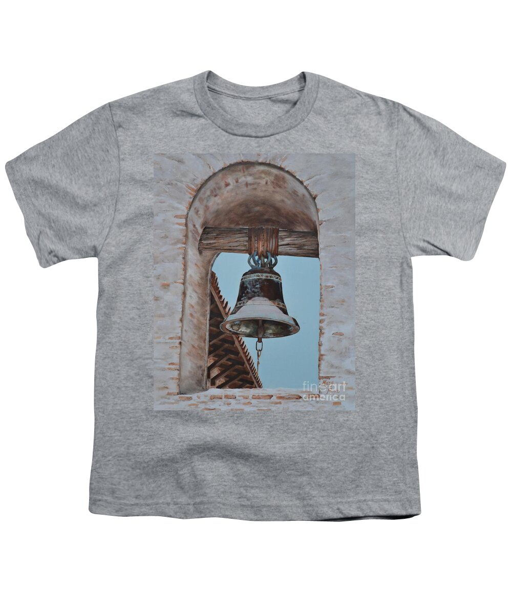 California Youth T-Shirt featuring the painting Mission San Juan Capistrano by Mary Rogers