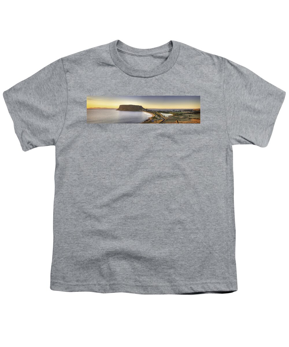 Landscape Youth T-Shirt featuring the painting Morning has broken by Frank Lee