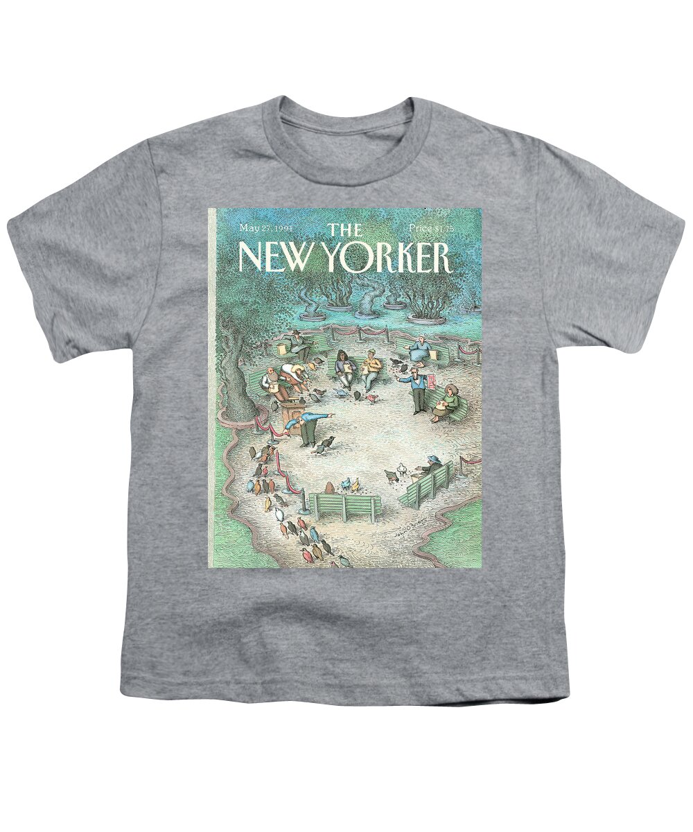 Animals Youth T-Shirt featuring the painting New Yorker May 27th, 1991 by John O'Brien