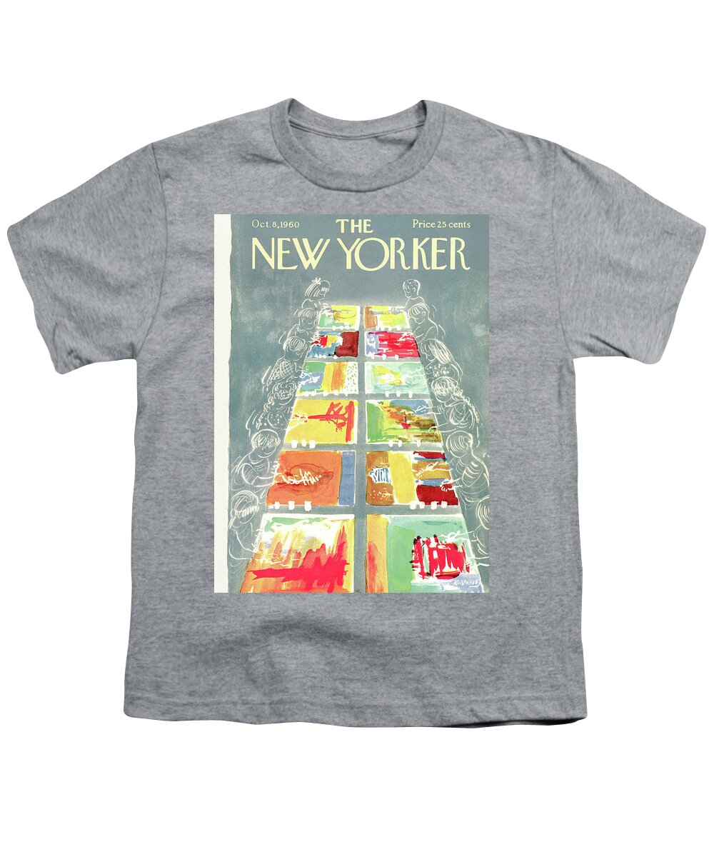 Art Youth T-Shirt featuring the painting New Yorker October 8th, 1960 by Anatol Kovarsky
