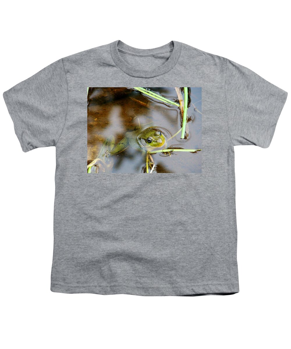 Frog Youth T-Shirt featuring the photograph Out For Some Fresh Air... And a Snack by Zinvolle Art