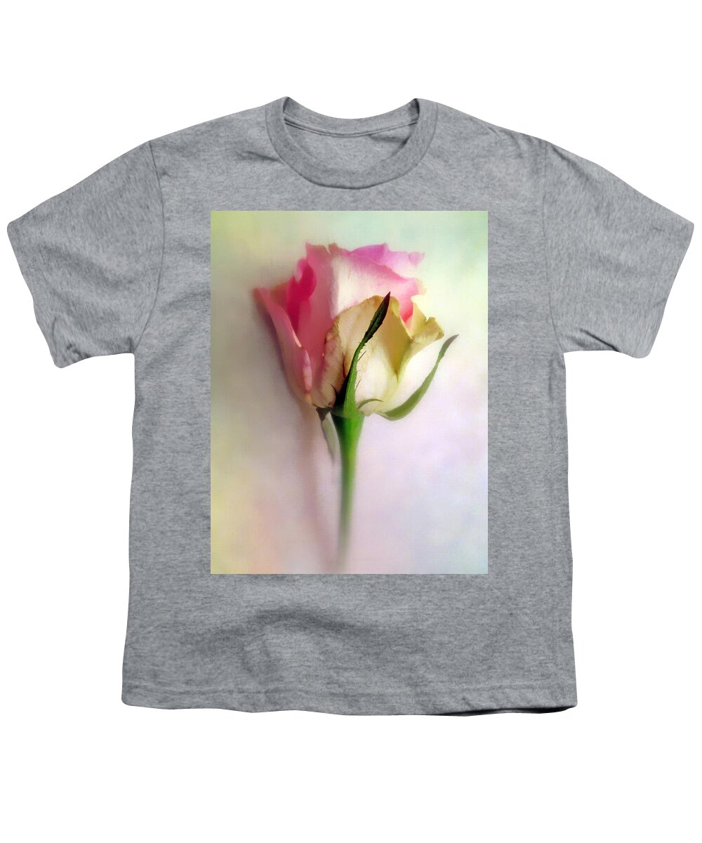 Flower Youth T-Shirt featuring the photograph Pastel Rose by Jessica Jenney