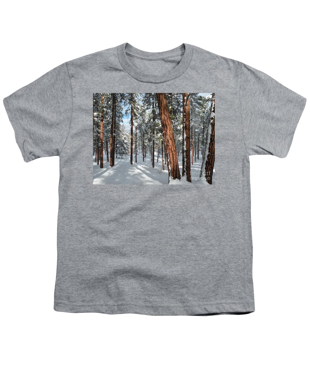 Ponderosa Youth T-Shirt featuring the photograph Ponderosa Winter by Jennifer Lake