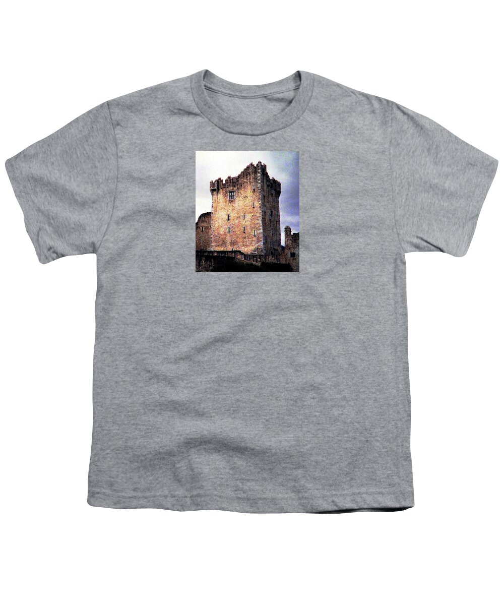 Ross Castle Youth T-Shirt featuring the photograph Ross Castle Kilarney Ireland by Angela Davies