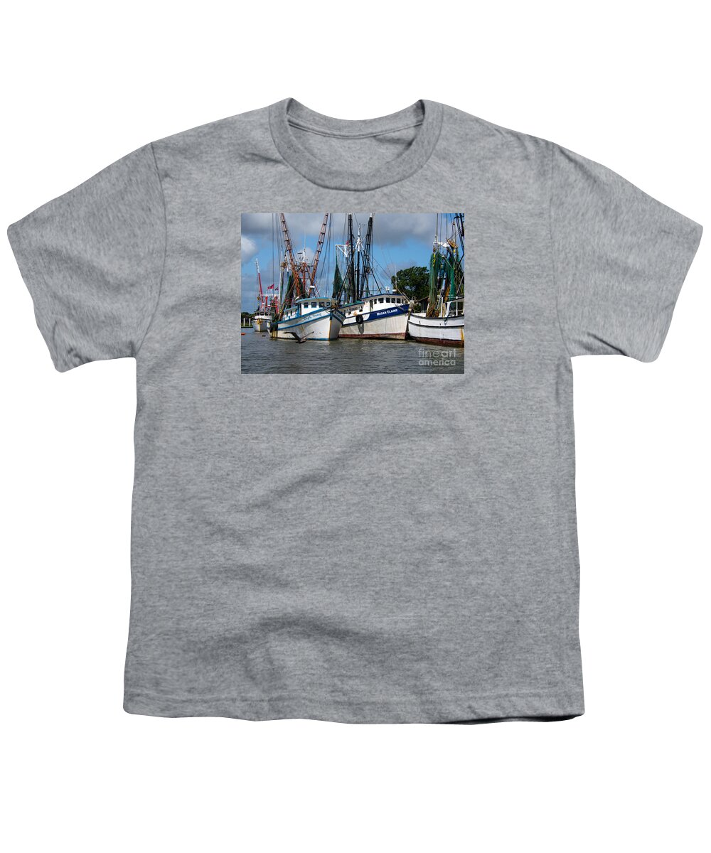 Shem Creek Youth T-Shirt featuring the photograph Saltwater South by Dale Powell