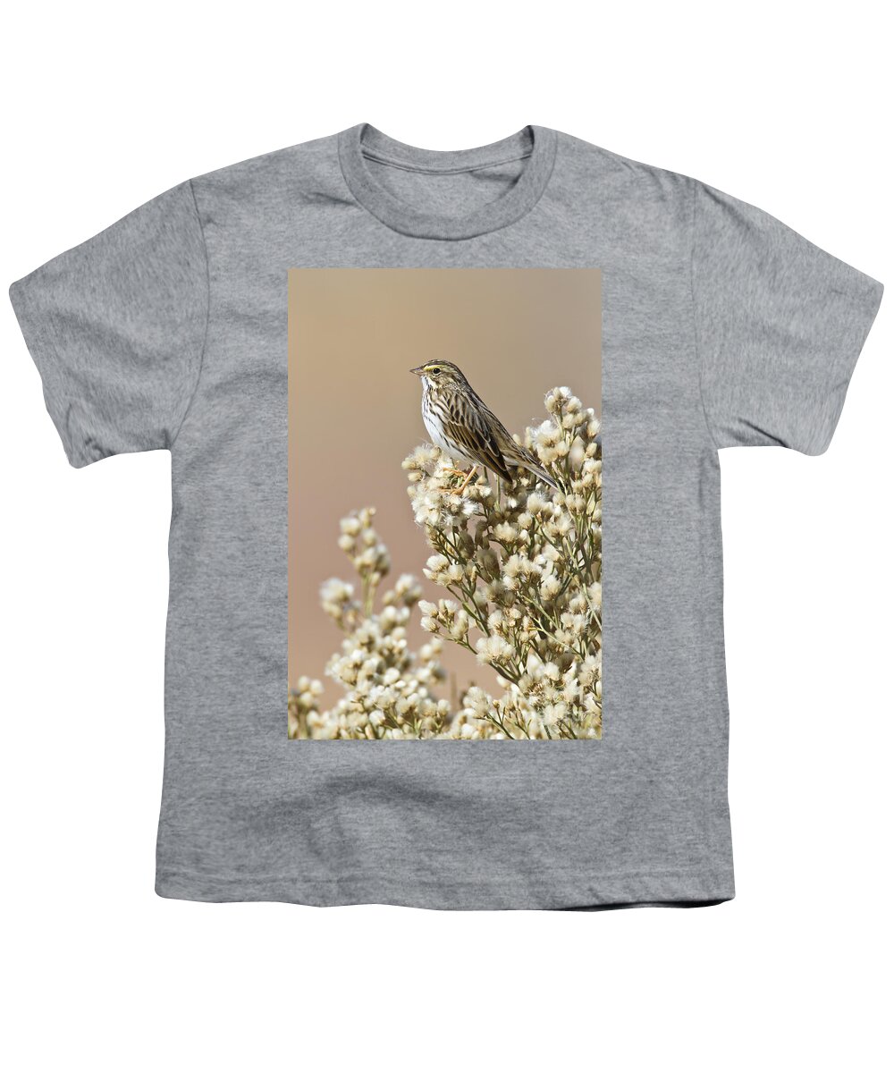 Sparrow Youth T-Shirt featuring the photograph Savannah Sparrow by Bryan Keil