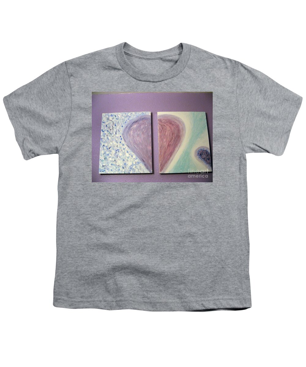Acrylic Youth T-Shirt featuring the painting Soul Mate Heart by Mars Besso