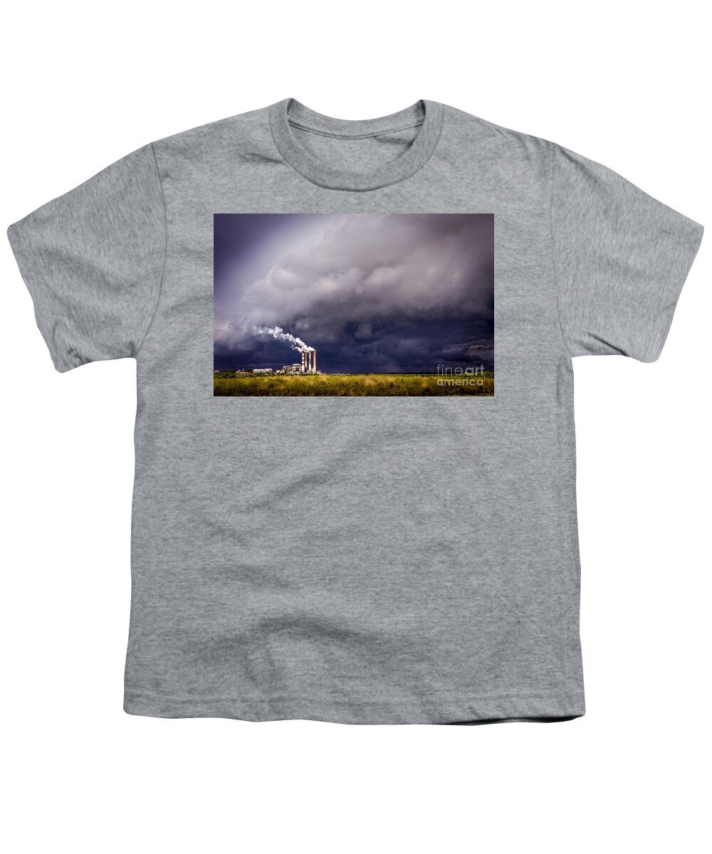 Stacks In The Clouds Youth T-Shirt featuring the photograph Stacks in the Clouds #1 by Marvin Spates