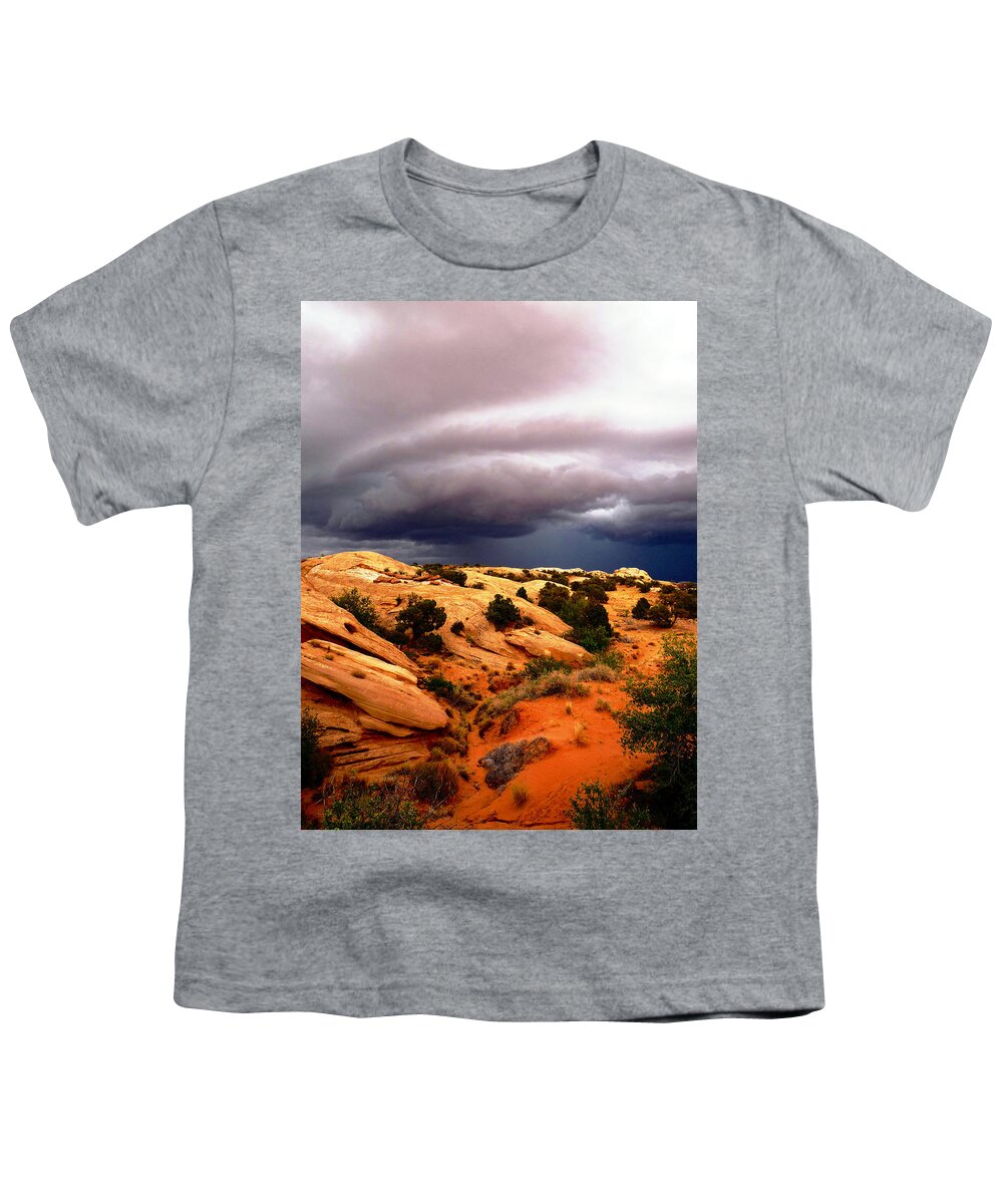 Storm Youth T-Shirt featuring the photograph Storm in the Desert by Tranquil Light Photography