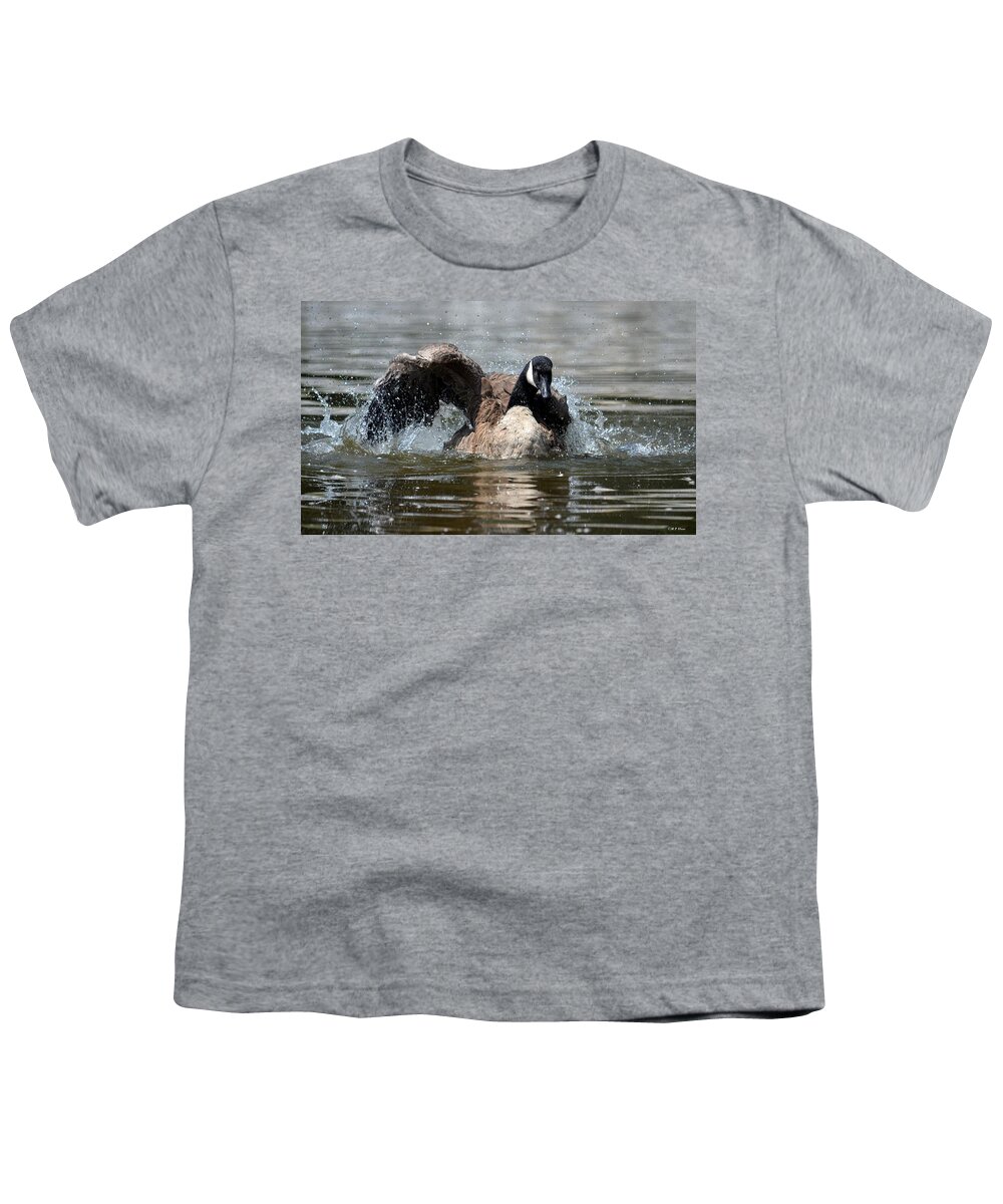 Summer Lovin - Canadian Goose Youth T-Shirt featuring the photograph Summer Lovin - Canadian Goose by Maria Urso