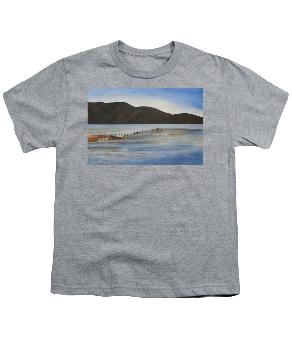 Akyaka Youth T-Shirt featuring the painting The Calm Water of Akyaka by Taiche Acrylic Art