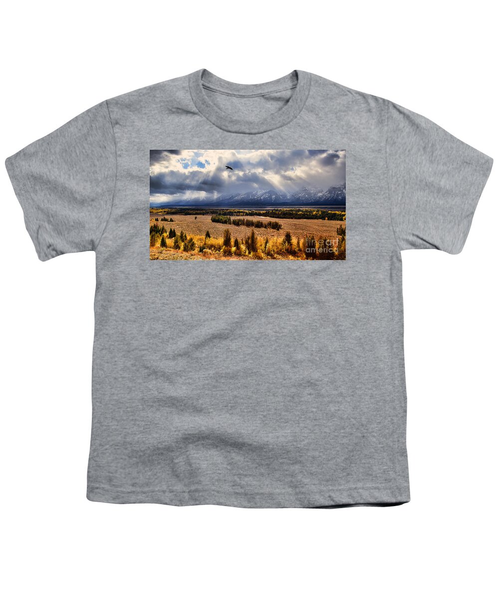 Tetons. Teton National Park Youth T-Shirt featuring the photograph The Overlook by Jim Garrison