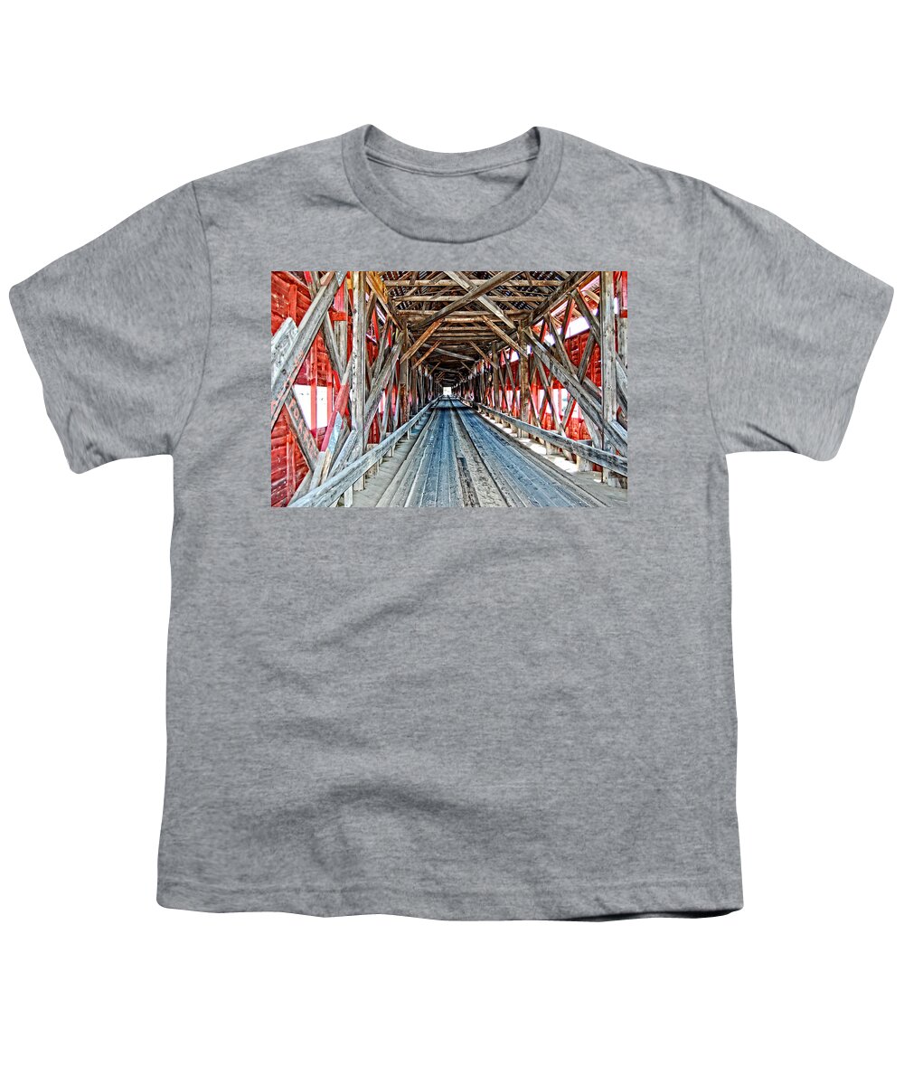 Structure Youth T-Shirt featuring the photograph The Road Less Traveled by Bianca Nadeau