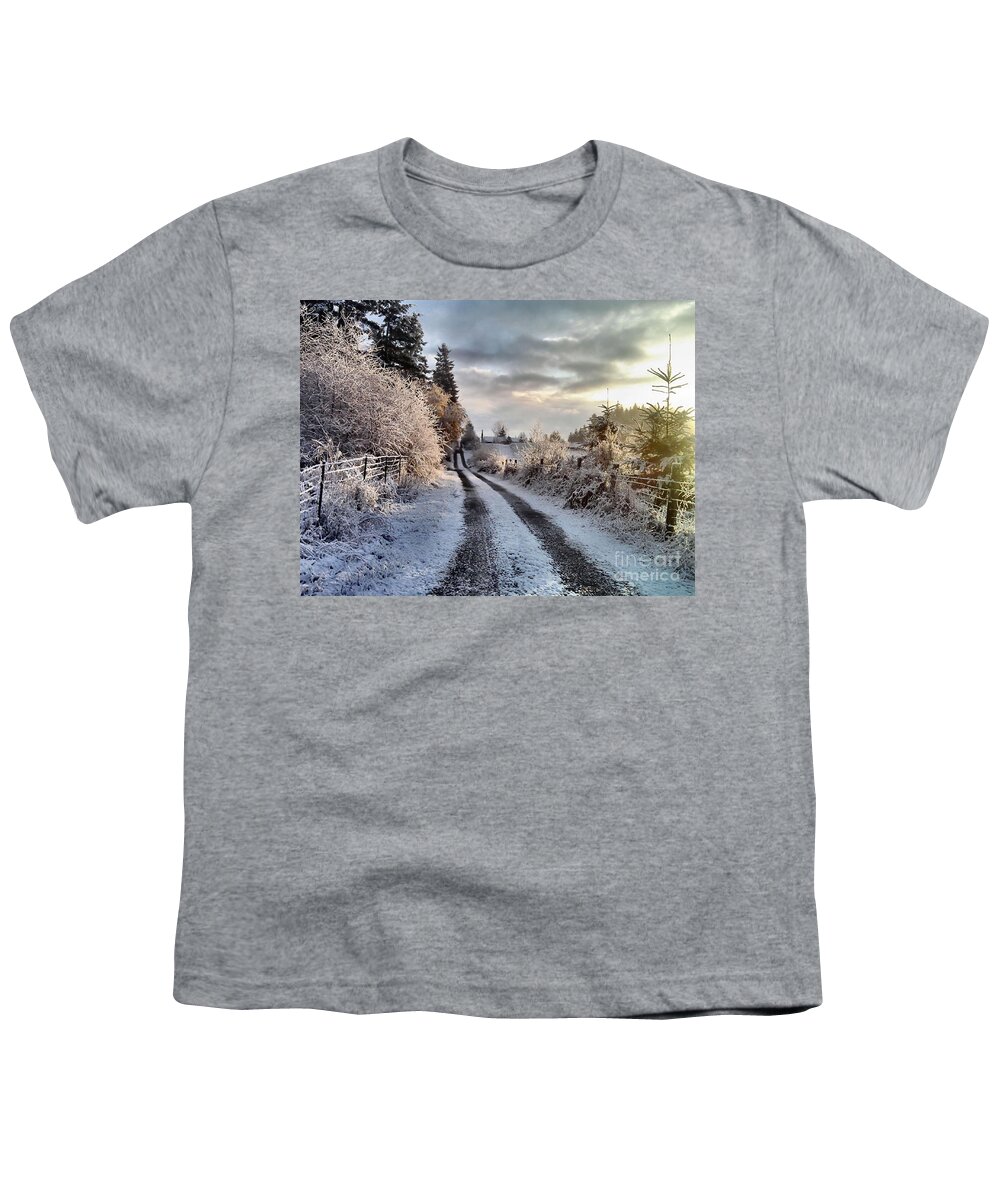 Landscape Youth T-Shirt featuring the photograph The Way Home by Rory Siegel