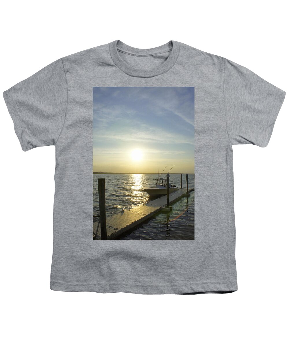 St. Augustine Youth T-Shirt featuring the photograph Vilano Beach Sunset by Laurie Perry