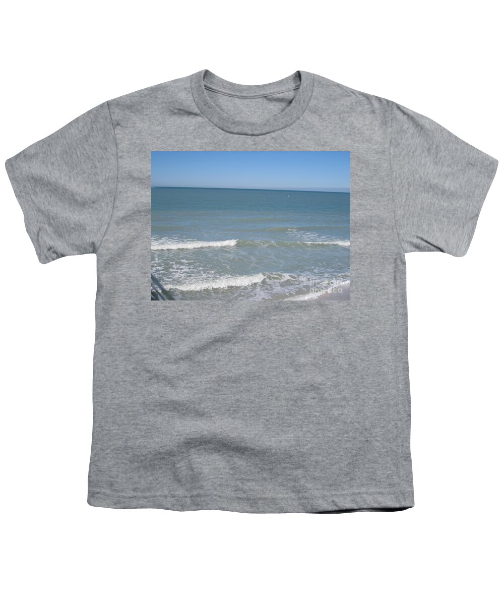 Waves Youth T-Shirt featuring the photograph Waves by Oksana Semenchenko