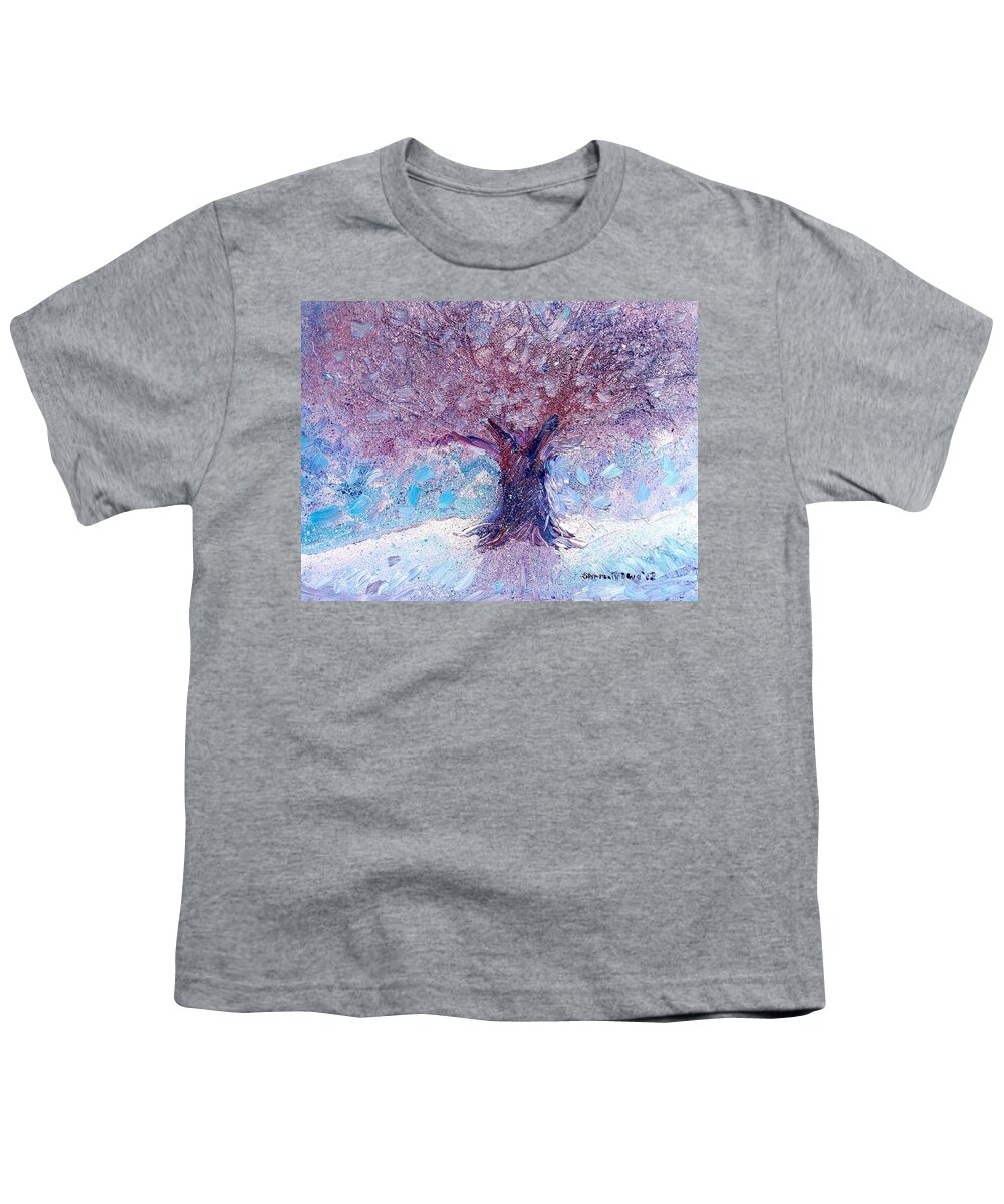 Winter Youth T-Shirt featuring the painting Winter Solstice by Shana Rowe Jackson
