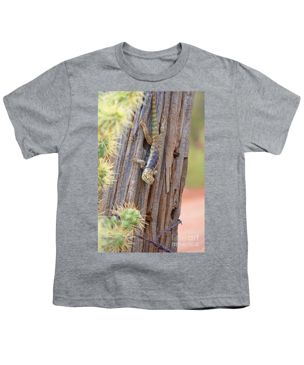 Reptilian Youth T-Shirt featuring the photograph Desert Spiney Lizard #1 by Donna Greene