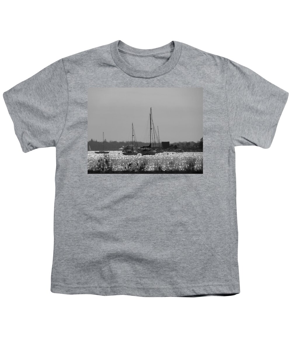Sailboats Youth T-Shirt featuring the photograph Anchored In by Kim Galluzzo