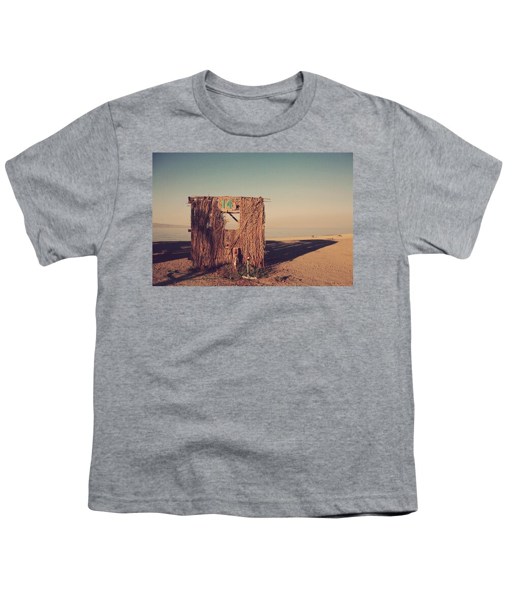 Salton Sea Youth T-Shirt featuring the photograph Beach Hut Number Fourteen by Laurie Search