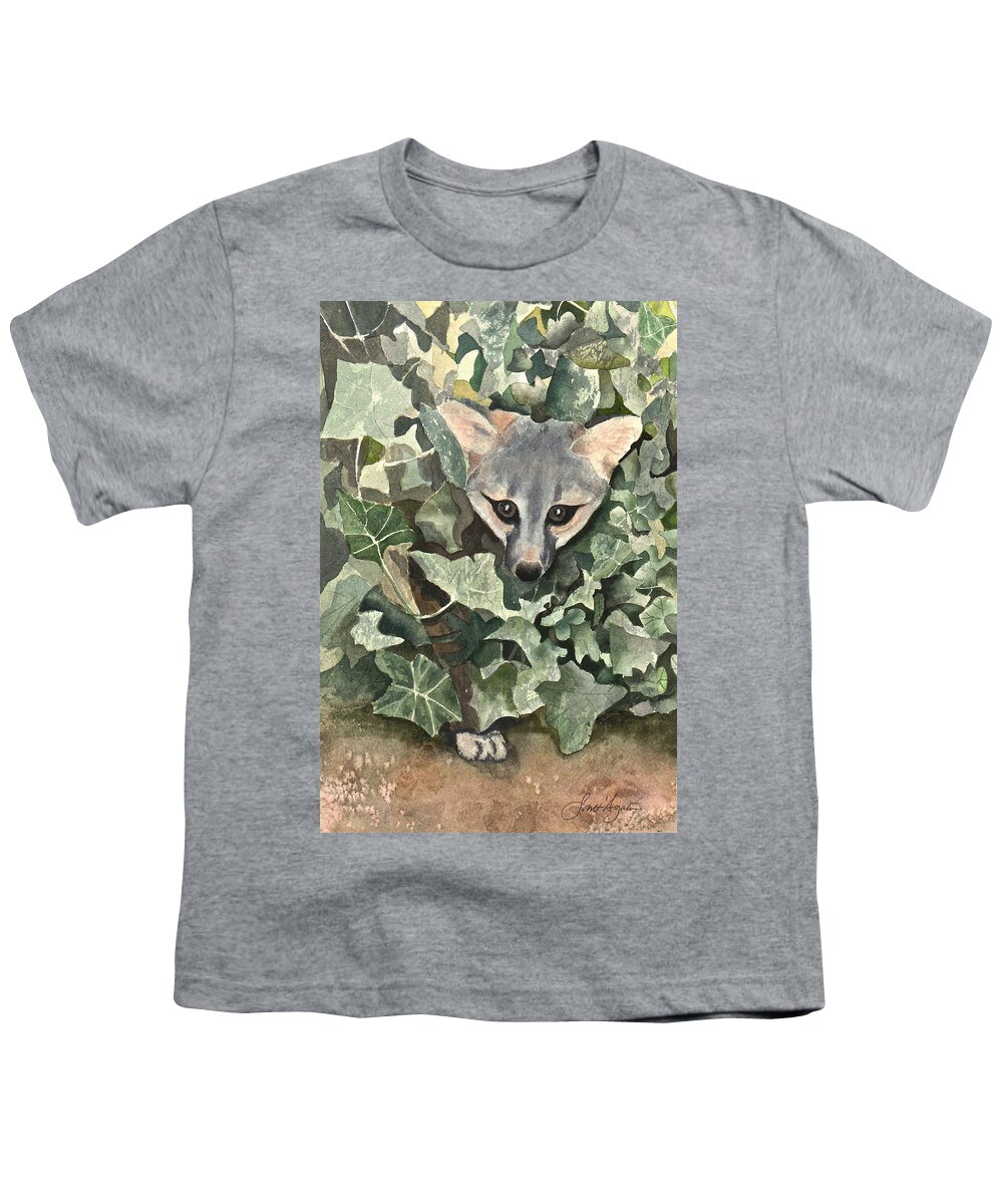 Ivy Youth T-Shirt featuring the painting Fox 'n Ivy by Frank SantAgata