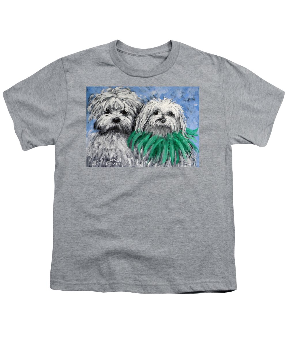 Puppies Youth T-Shirt featuring the painting Parade Pups by Jeanette Jarmon