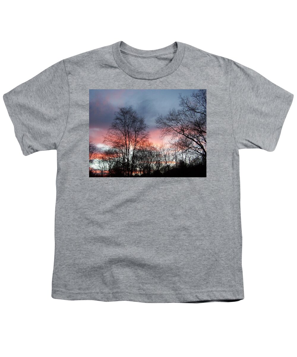 Smokey Youth T-Shirt featuring the photograph Smokey Fire In The Sky by Kim Galluzzo Wozniak