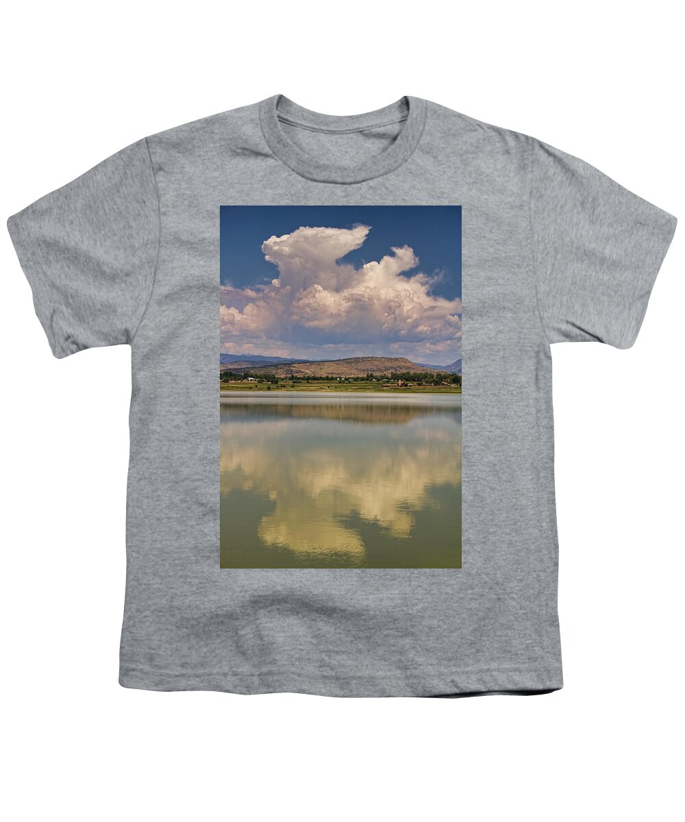 Clouds Youth T-Shirt featuring the photograph Thunderhead Building up Over The CO Rocky Mountains by James BO Insogna