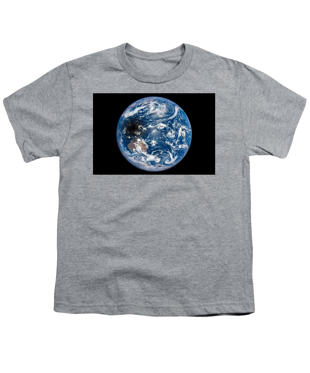Globe Youth T-Shirt featuring the painting Epic Eclipse, NASA_3 #1 by Celestial Images