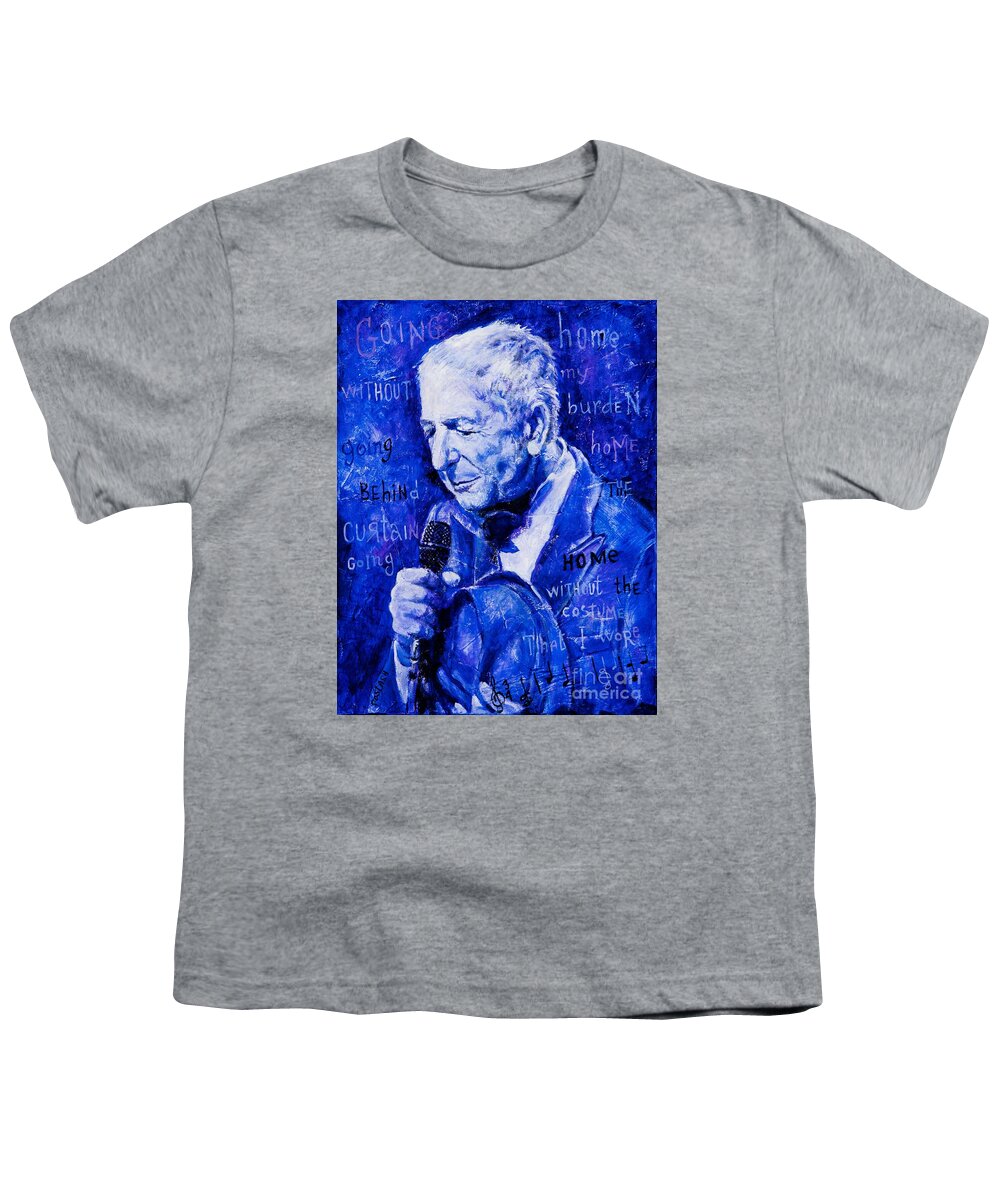 Leonard Cohen Youth T-Shirt featuring the painting Going Home #2 by Igor Postash