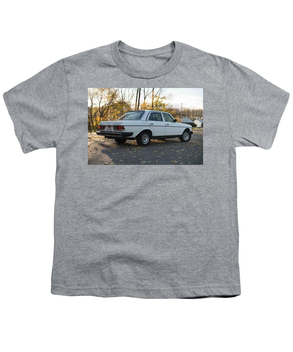 Mercedes-benz 300d Turbo Diesel Youth T-Shirt featuring the photograph Mercedes-Benz 300D Turbo Diesel #1 by Jackie Russo