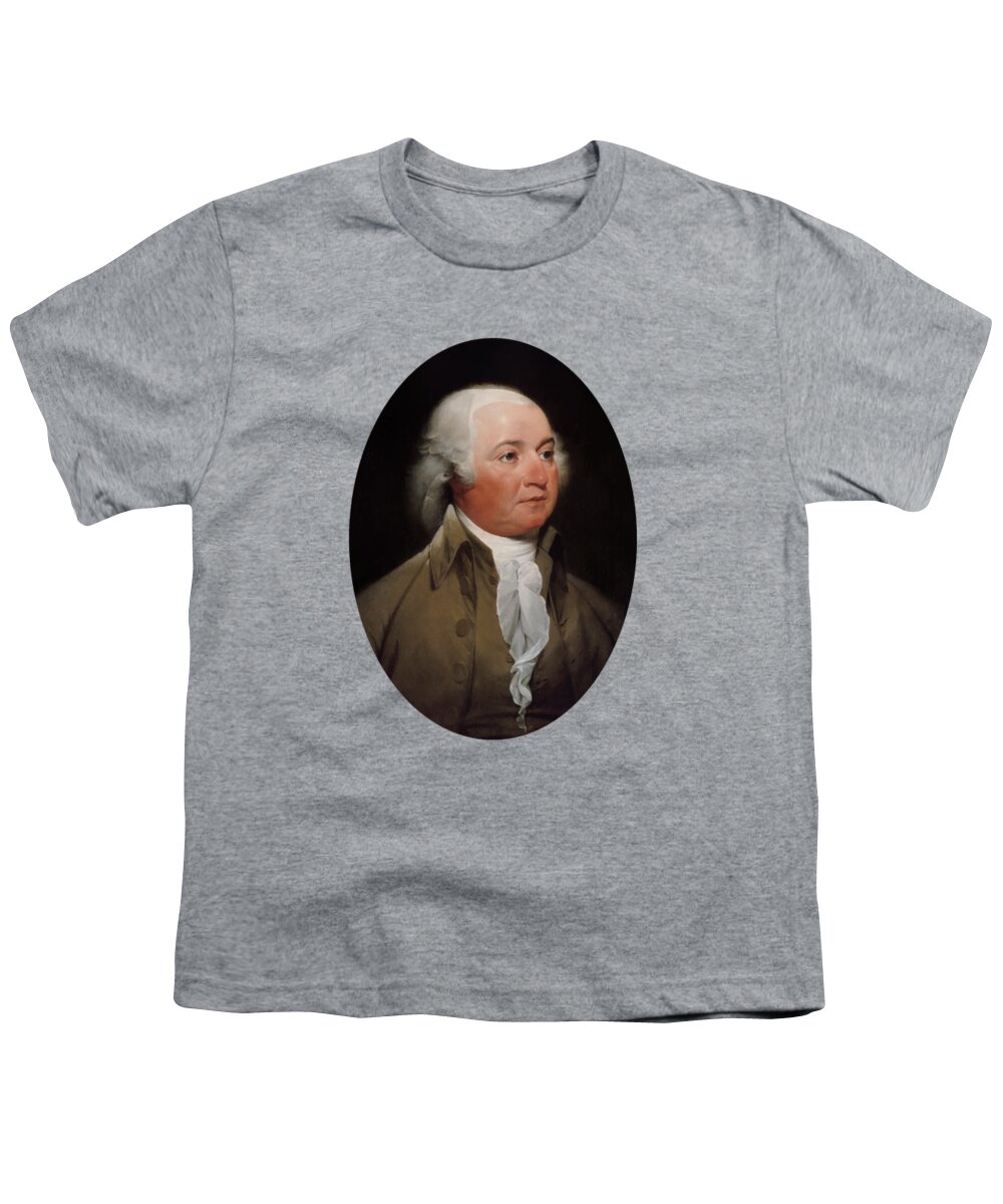 John Adams Youth T-Shirt featuring the painting President John Adams Painting by War Is Hell Store