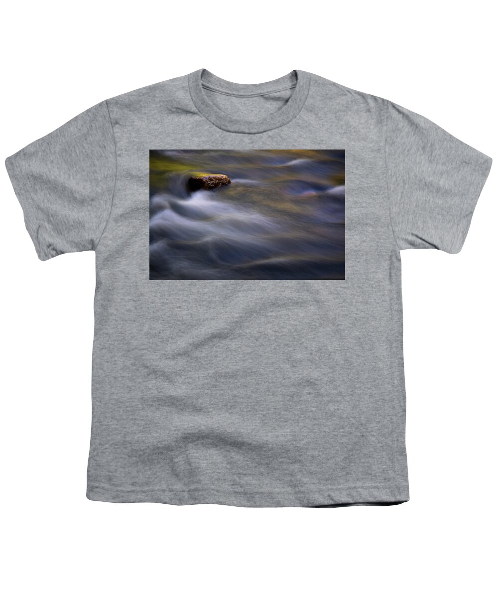 Grafton Vermont Youth T-Shirt featuring the photograph River Rock #1 by Tom Singleton