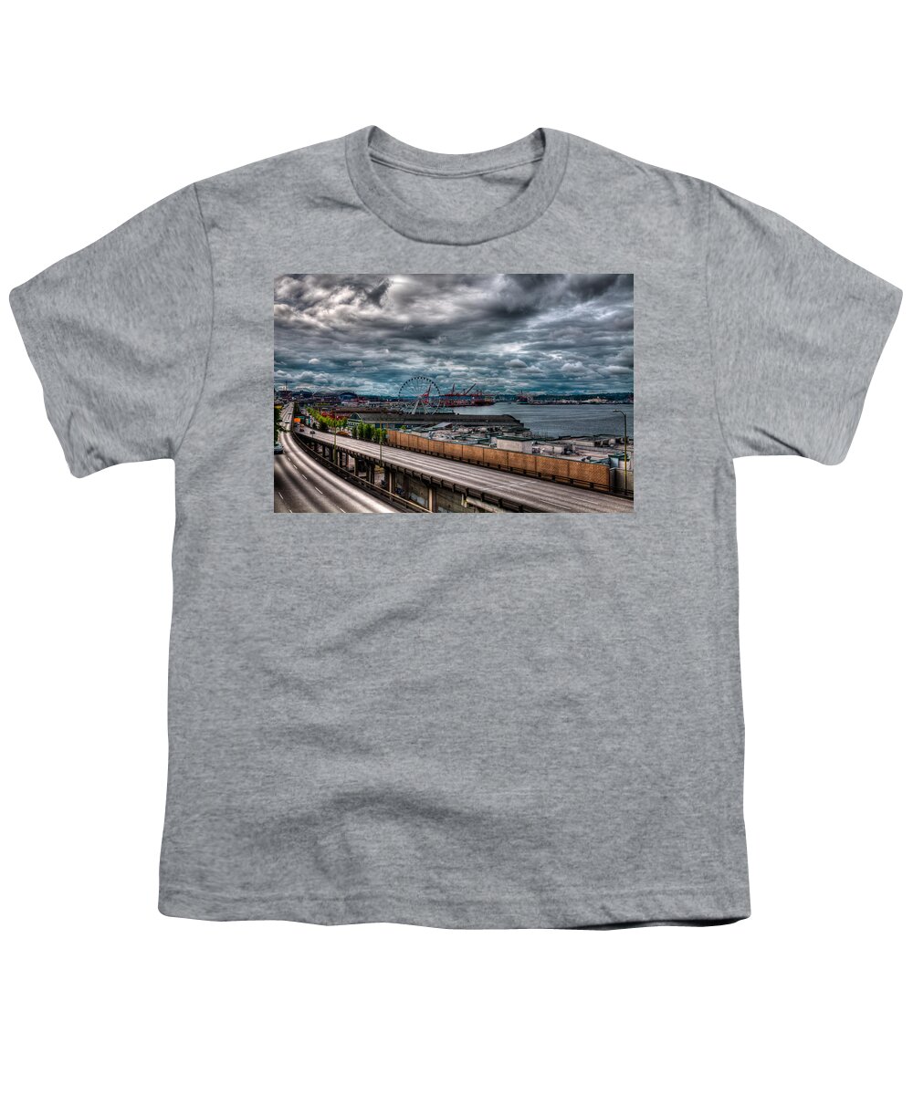 The Seattle Skyline Youth T-Shirt featuring the photograph The Seattle Skyline #1 by David Patterson
