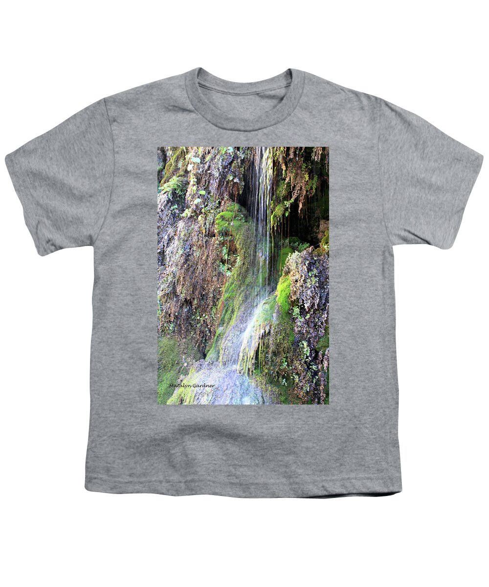 Waterfall Youth T-Shirt featuring the photograph Tonto Waterfall Cave #1 by Matalyn Gardner