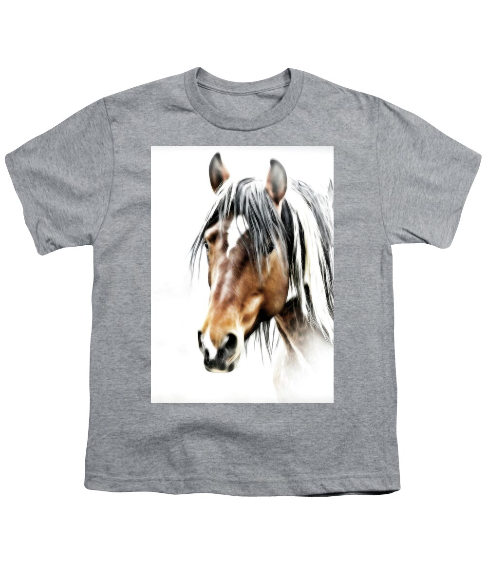Horse Youth T-Shirt featuring the photograph Wild One #1 by Athena Mckinzie
