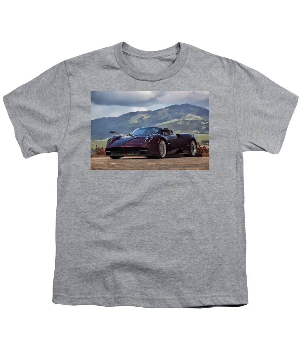 Pagani Huayra Youth T-Shirt featuring the photograph #Pagani #Huayra #Roadster #Print #11 by ItzKirb Photography