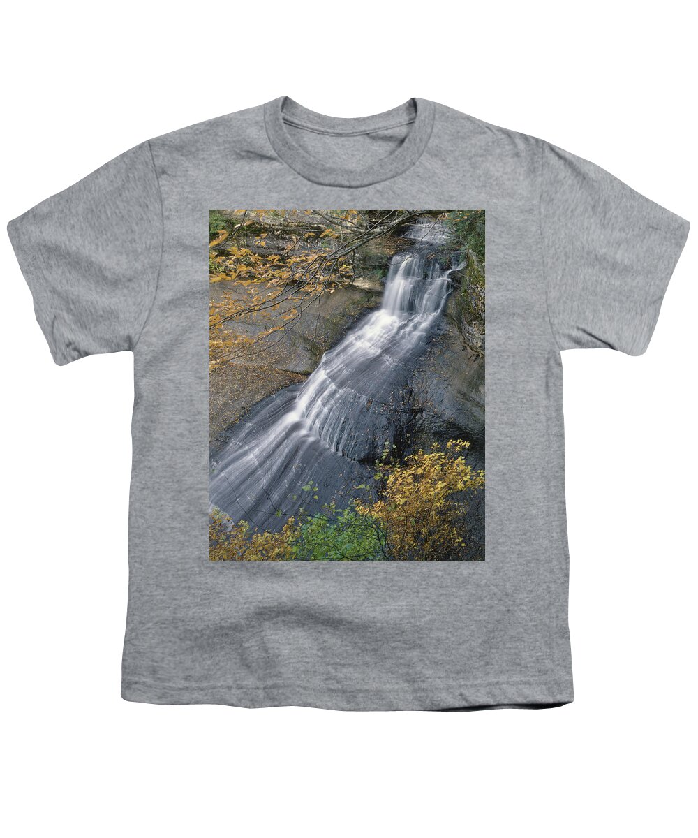 Chapel Falls Youth T-Shirt featuring the photograph 126225 Chapel Falls by Ed Cooper Photography