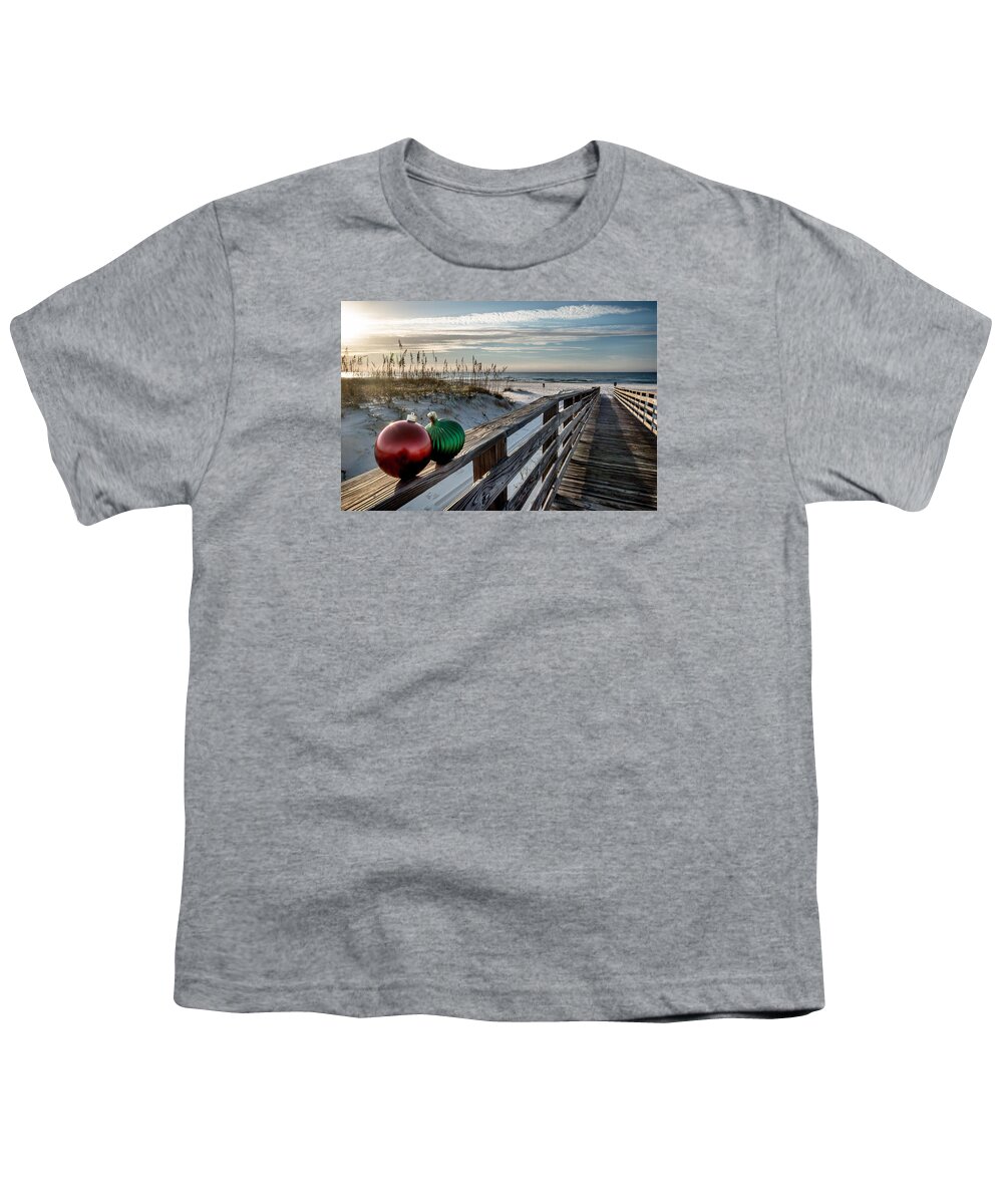 Alabama Youth T-Shirt featuring the photograph 2 Bulbs On the Railing by Michael Thomas