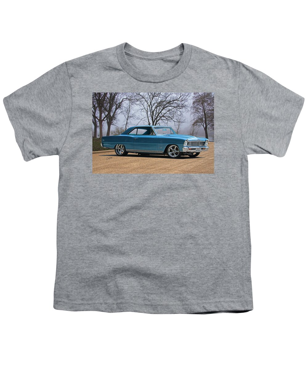 Automobile Youth T-Shirt featuring the photograph 1966 Chevrolet Nova 'Super Sport' #3 by Dave Koontz