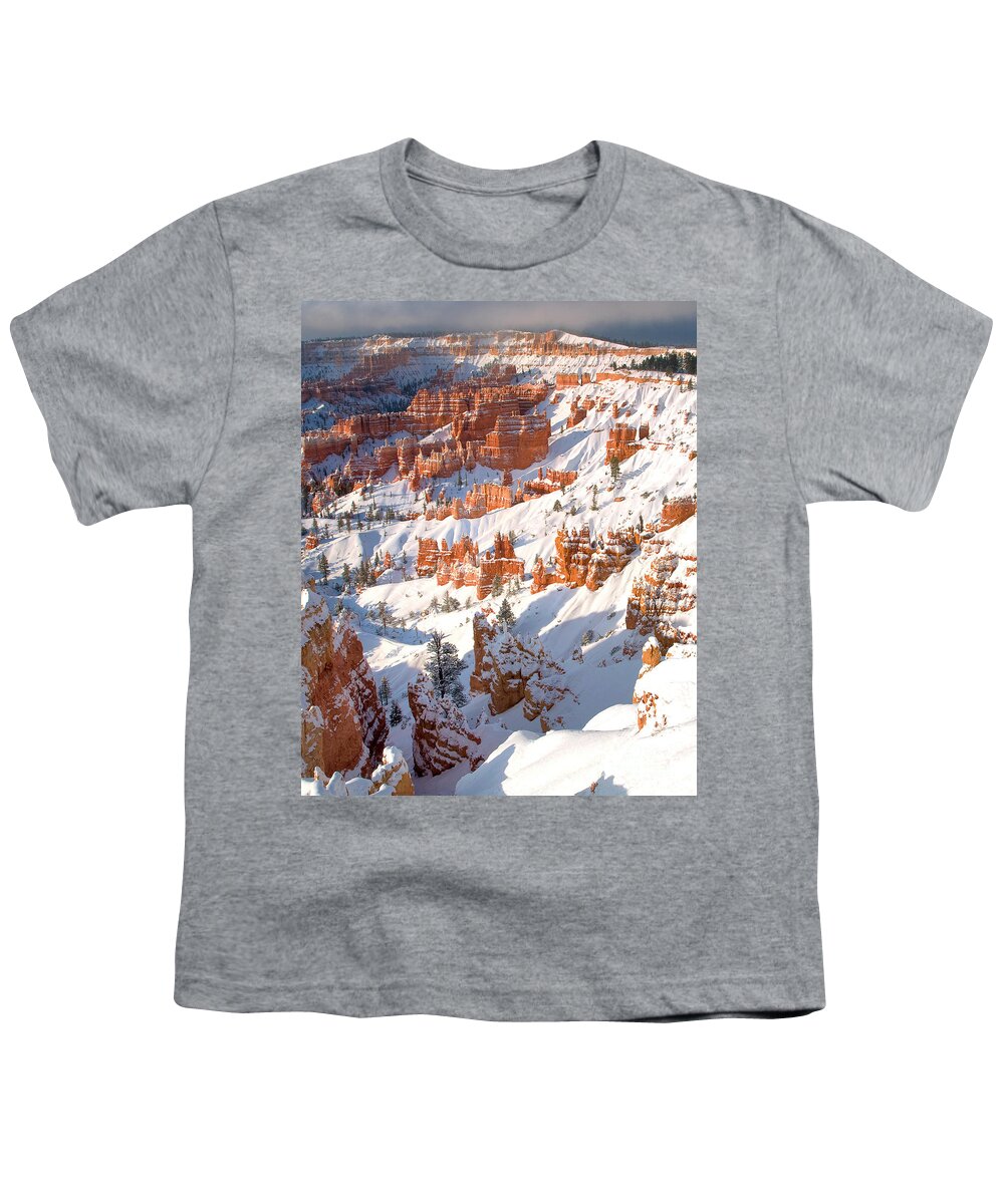 Dave Welling Youth T-Shirt featuring the photograph Winter Sunrise Bryce Canyon National Park Utah #3 by Dave Welling
