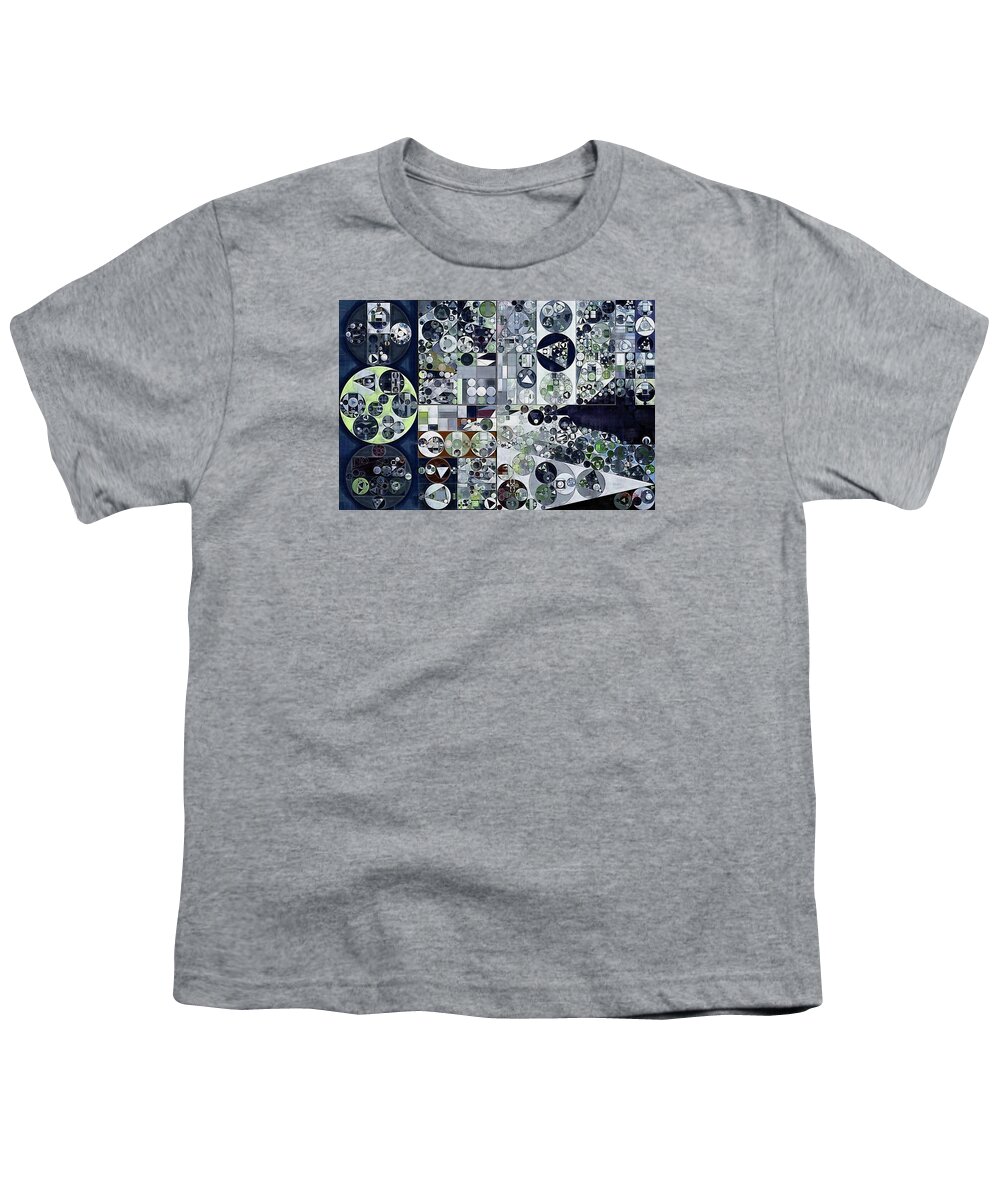 Line Youth T-Shirt featuring the digital art Abstract painting - Dark jungle green #34 by Vitaliy Gladkiy
