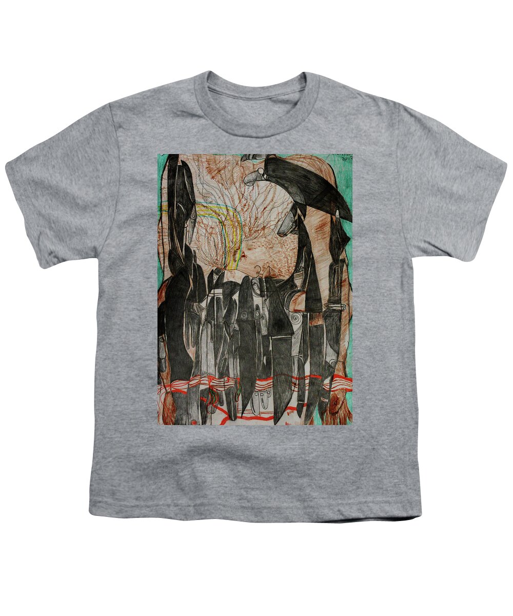 Jesus Youth T-Shirt featuring the painting St Michael The Archangel #41 by Gloria Ssali