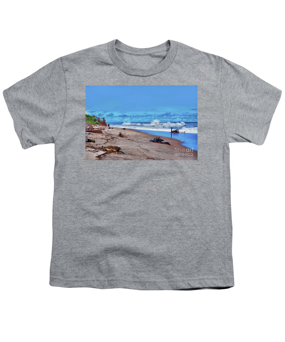 Singer Island Youth T-Shirt featuring the photograph 58- Sapphire Surf by Joseph Keane