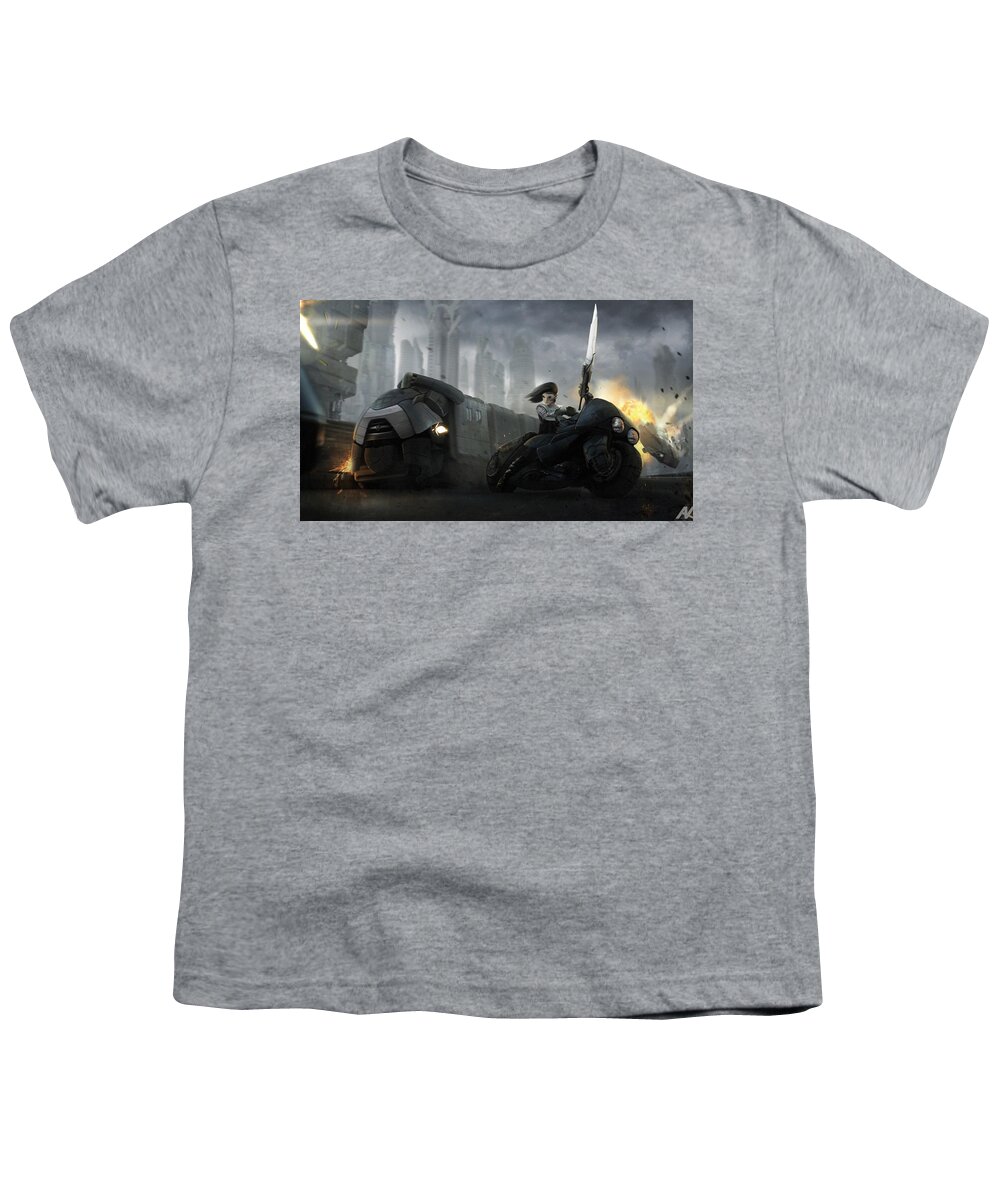 Vehicle Youth T-Shirt featuring the digital art Vehicle #8 by Super Lovely
