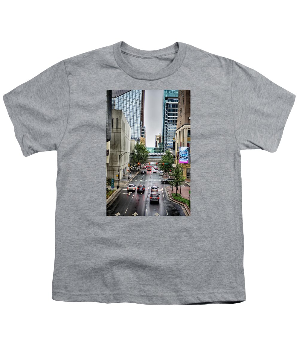 Charlotte Youth T-Shirt featuring the photograph Charlotte North Carolina Views Around Downtown #9 by Alex Grichenko