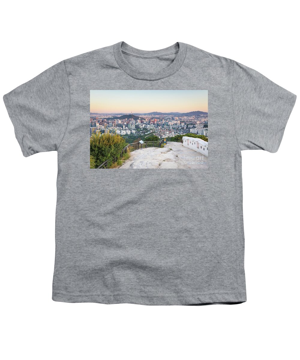 Korea Youth T-Shirt featuring the photograph Sunset over Seoul #9 by Didier Marti
